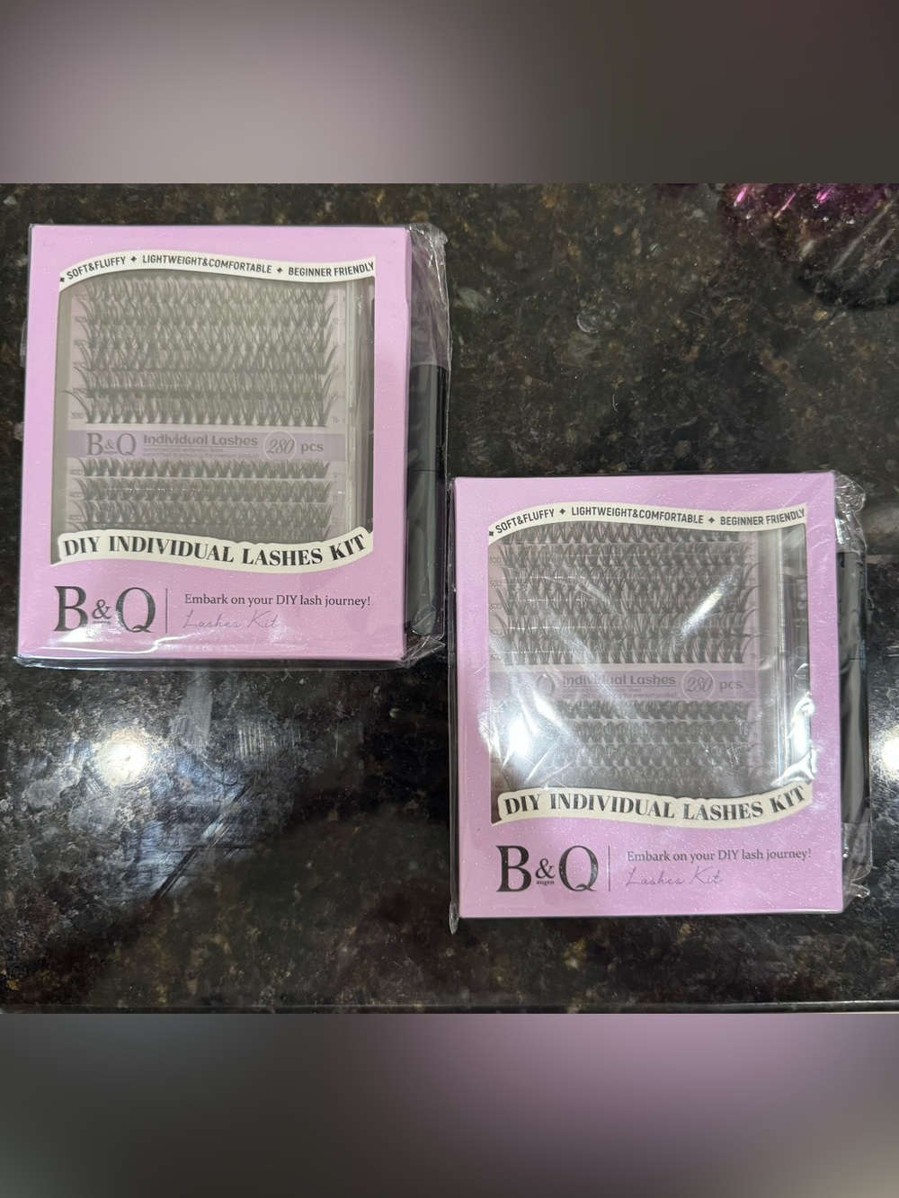 B&Q DIY Individual Lashes Kit - Pink Packaging